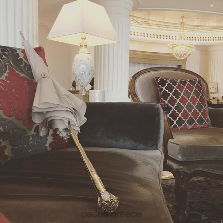 ομπρέλα | PASOTTI 386or serge-65 e11 - πολύ κομψή ομπρέλα εκρού διπλό πανί 2N6B8515 γυναίκες